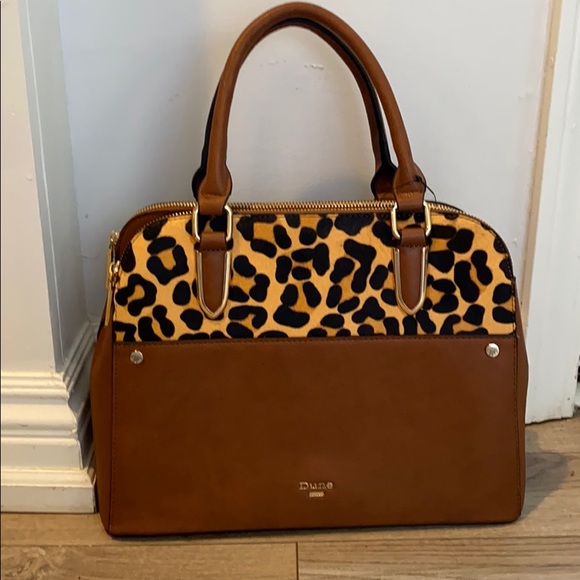 Dune London Handbags - 🎉Host Pick🎉 Brown & Leopard Leather Handbag